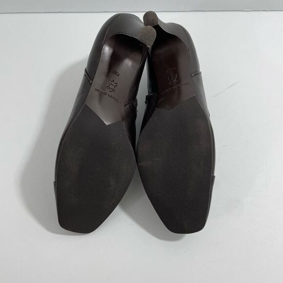Antonio Melani Womens Ankle Bootie Heeled Soft Leather Dark Brown Size 6.5 US - Picture 6 of 7